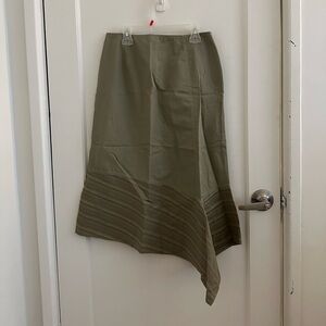 Vintage Asymmetrical Khaki Skirt